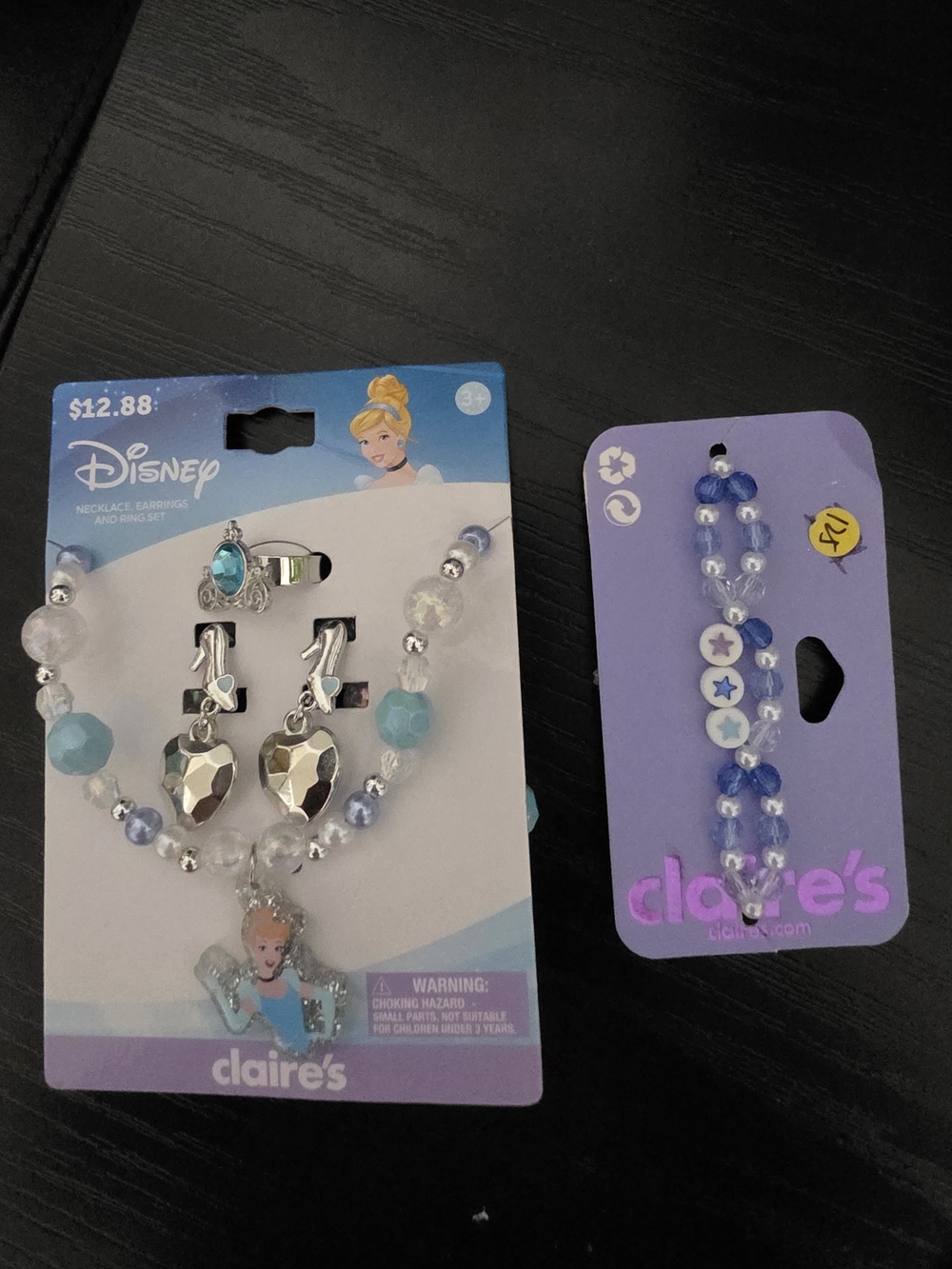 Disney Cinderella Blue and Silver Kids Jewelry Set